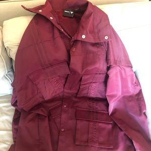 IVY PARK convertible track jacket maroon
